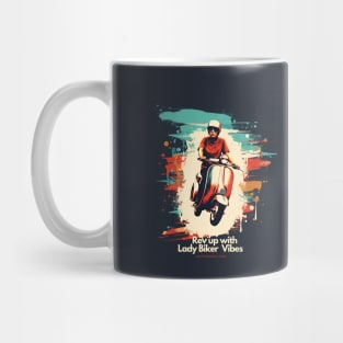 Scooter Ride Urban Racer Lady Biker Mug